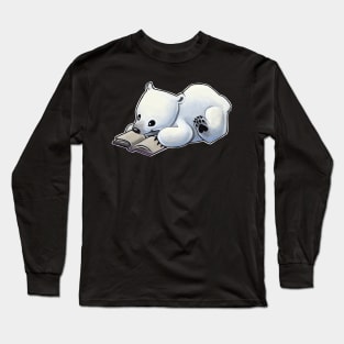 Reading polar bear Long Sleeve T-Shirt